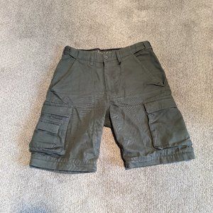 Women's Cargo Hiking/Camping Zip-Off Shorts Green